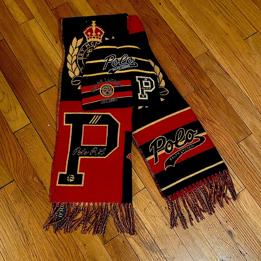 Polo Ralph Lauren Collegiate Varsity Jacquard Wool-Blend Scarf